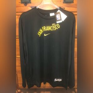Nike Golden State Warriors City Edition Shooting LS Shirt Size 2XLT-Tall